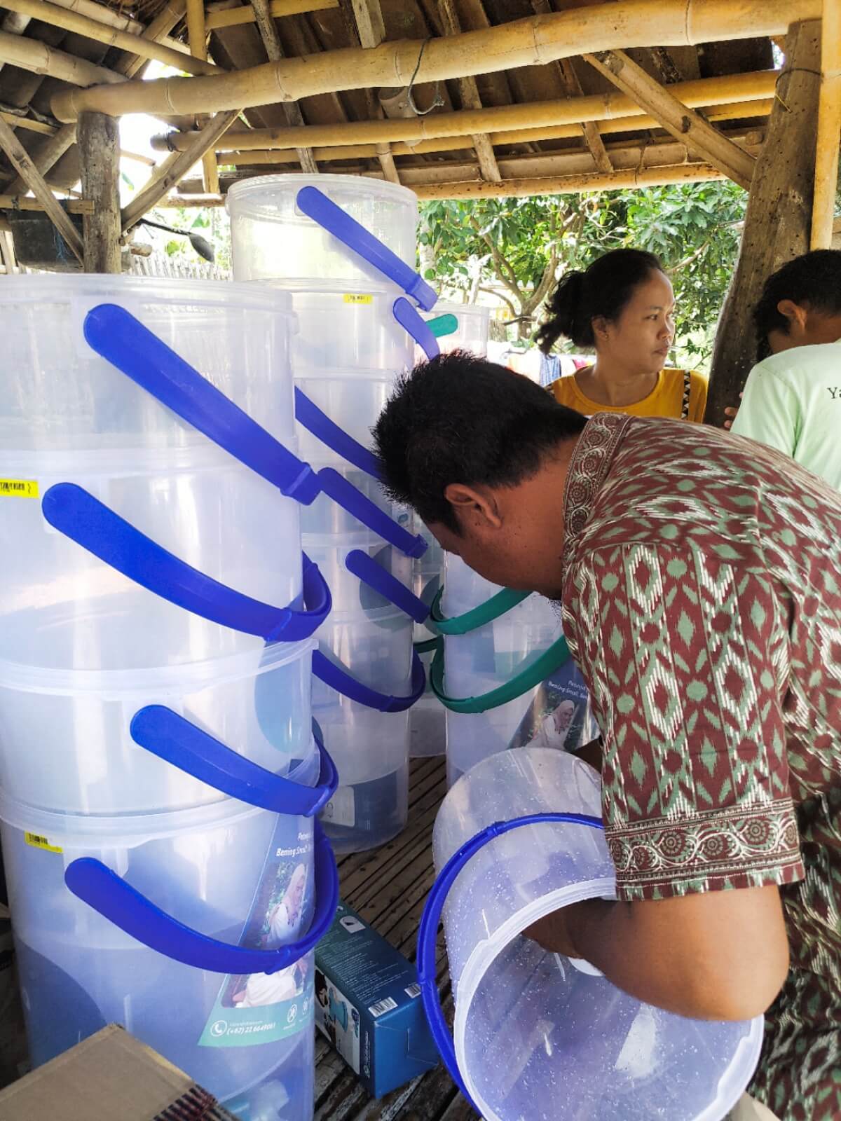 Providing Filters Fresh Clean Water Supply Drinking Water Hygiene Sanitation Indonesia