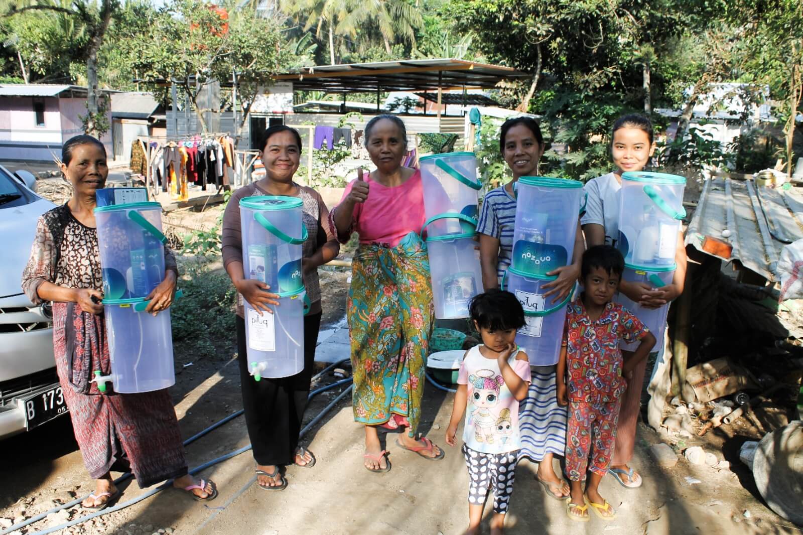 Providing Filters Fresh Clean Water Supply Drinking Water Hygiene Sanitation Indonesia